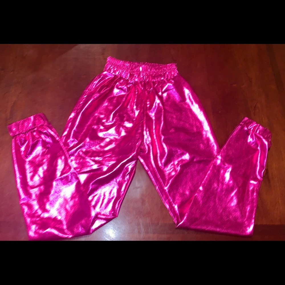 Alexandria metallic pink lightweight joggers YS